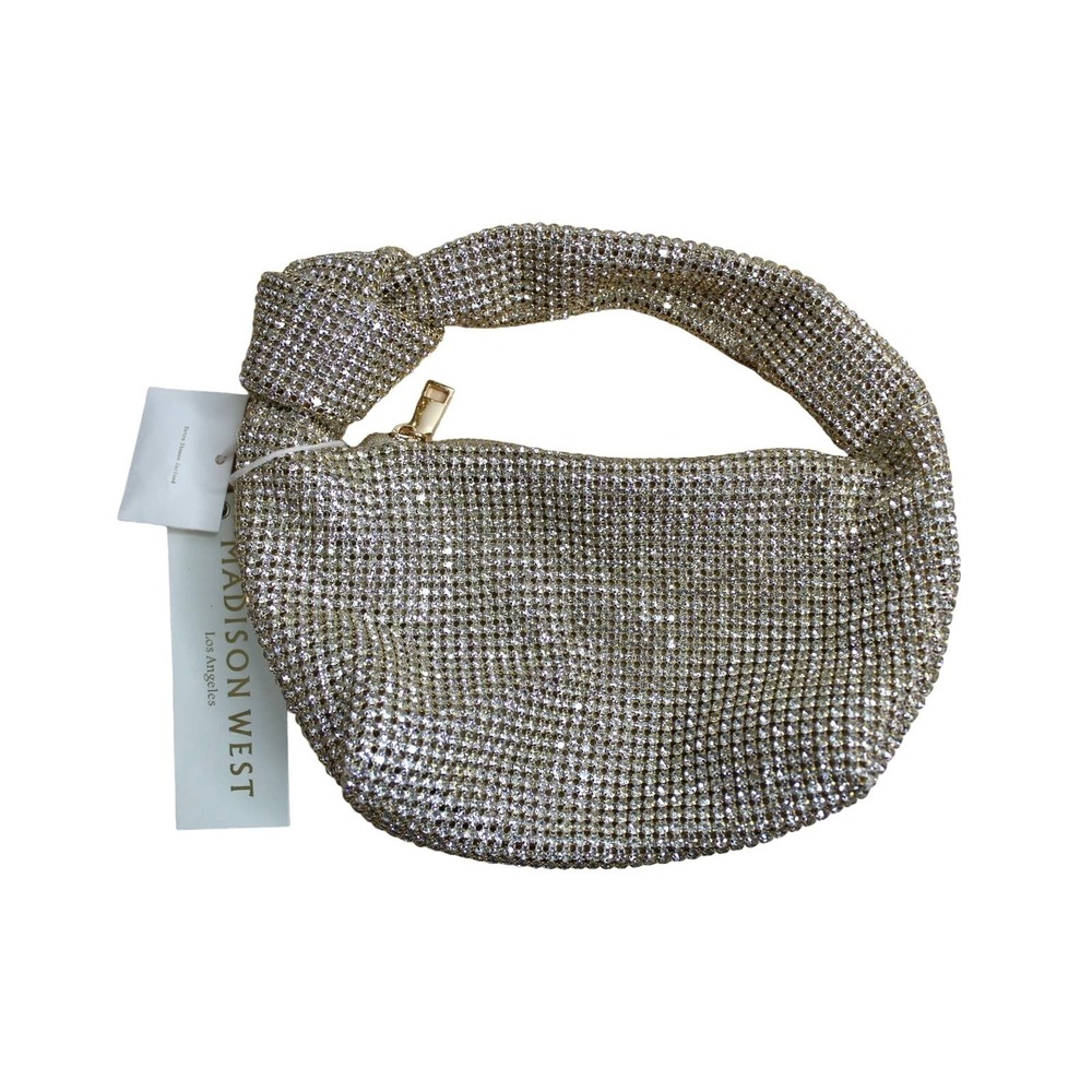 NWT Madison West Bring On The Bling Bag in Gold